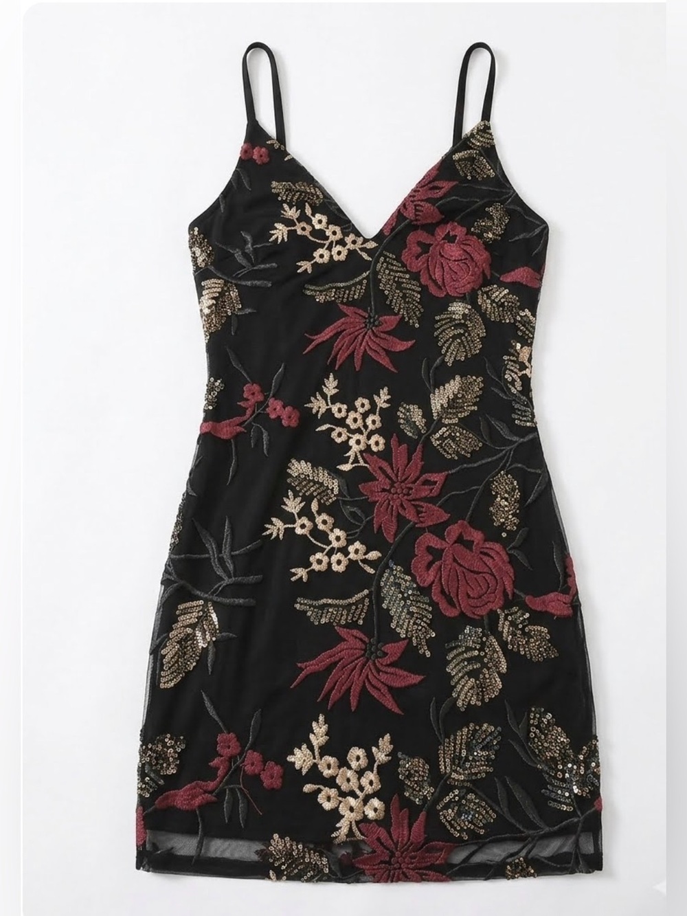 Privy Privately Privileged Embroidered Sequin Mini Dress